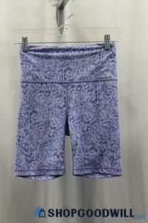 Athleta Women's Purple Leopard Print Biker Short SZ XS