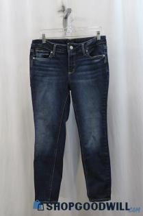 Silver Jeans Womens Dark Blue Washed Skinny Jeans Sz 28x27