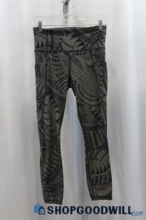 Athleta Women's Gray Design Pattern Legging Pant SZ M