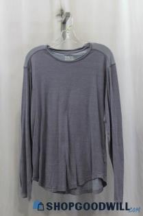 BKE Womens Heather Blue LS Shirt Sz L