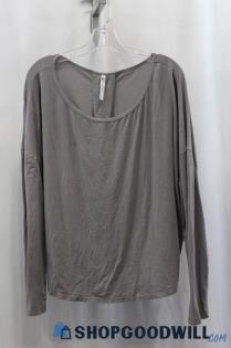 Fabletics Women's Gray Pullover Long Sleeve Shirt SZ 2XL