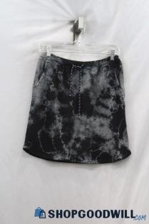 Sundry Women's Black/Gray Tie Dye Skirt Sz 1