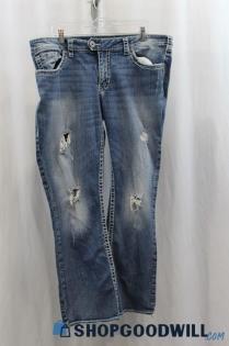 Silver Jeans Womens Blue Washed Bootcut Jeans Sz 18