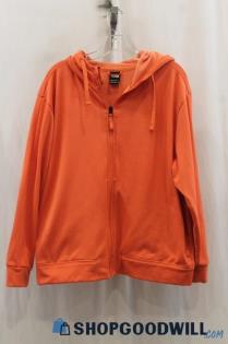 The North Face Womens Heather Orange Full Zip Sweater Sz XL