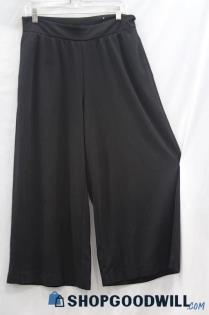 Lane Bryant Women's Black Wide Leg Cropped Pant sz 10/12