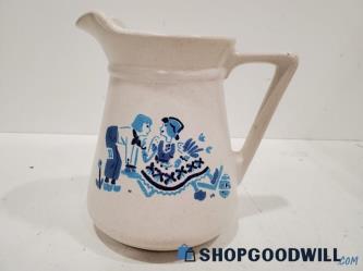 UNBRANDED Blue On Off - White Ceramic Like Pitcher