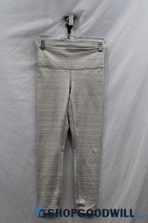 Athleta Women's Beige/White Textured Capri Leggings sz S