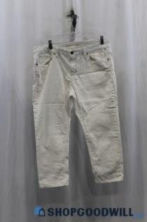 Michael Kors Womens White Crop Jeans Sz 12