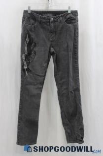 Harley Davidson Women's Gray Straight Leg Jean SZ 12