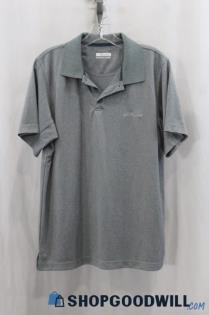 Columbia Men's Heather Gray Polo Shirt SZ M