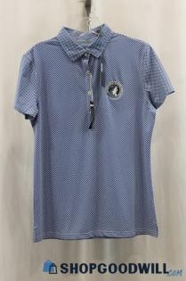 NWT NBA Men's Blue/White Pot A Dot Polo Shirt SZ M