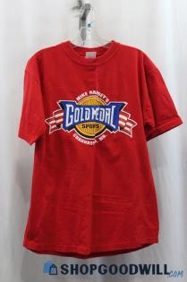 Gold Metal Sports Men's Red Logo Graphic Infotech #22 T-Shirt SZ L