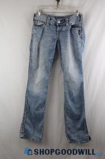 Silver Jeans Women's Blue Slim Bootcut Jeans sz 28x32