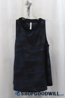 Athleta Womens Black/Blue Camo Tank Sz M