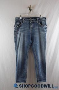 Silver Jean Women's Dark Blue Capri Jean SZ 31