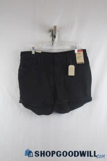 NWT Levi's Women's Black Mid Length Cuffed Chino Short SZ 32