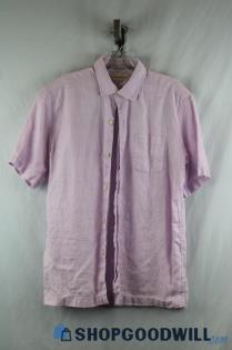 Tommy Bahama Men's Lilac 100% Linen Short Sleeve Button Up sz M