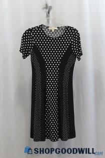 Michael Kors Women's Black/White Polka Dot Pattern T-Shirt Dress SZ S