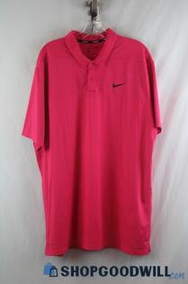 NIKE Men's Hot Pink Performance Polo Shirt sz XL