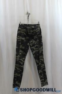 Supplies Womens Army Green Camouflage High Rise Skinny Jeans Size 6