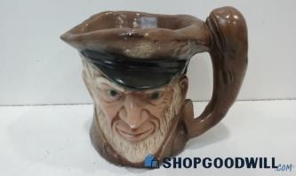 Vintage XL Sea Captain Whale Figural Jug - Has Some Chips On It