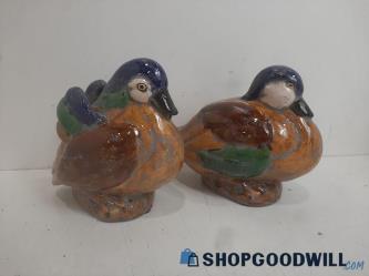 Set of 2 Ceramic Mandarin Ducks