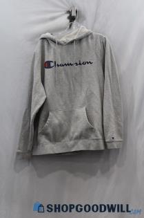 Champion Men's Gray Fleece Lined Logo Graphic Pullover Hoodie sz XL