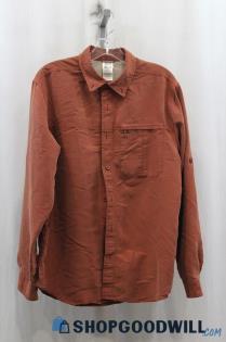 The North Face Men's Brown Button Up Shirt SZ M