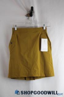 New W / Tags Athleta Women's Mustard Yellow Vienna Cargo Skort Mustard Sz 0