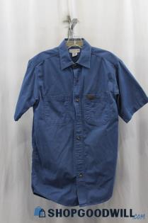 Carhartt Mens Blue Button Up Shirt Sz S