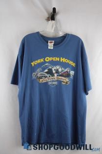 Harley-Davidson Men's VTG Blue Logo Graphic T-Shirt sz XL