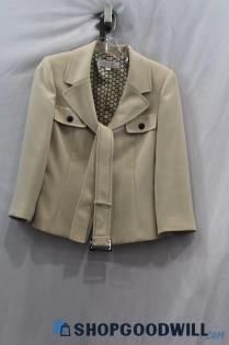 Tahari Women's Beige Over Coat sz 2