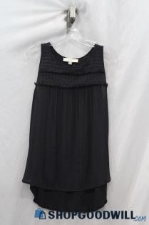 Loft Women's Black Ruffle Tank Sz M