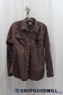 Carhartt Women's Brown Button Up Shirt SZ L