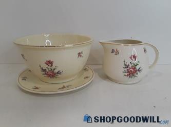 3 Piece Household Priscilla Ovenware - Plate, Bowl & Pitcher