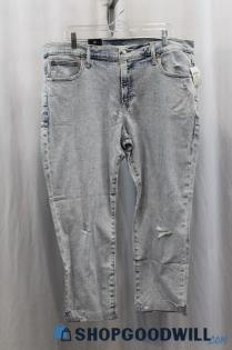 NWT Gap Women's Light Wash Slim Crop Jean SZ 33