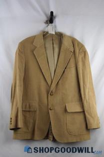 JCPenney Men's VTG Beige Corduroy Elbow Pad Sport Coat sz 44R