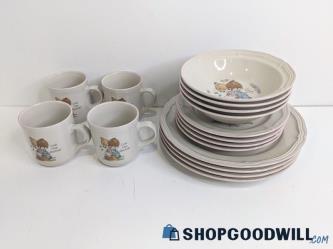 4 Complete Place Setting Expression By Enesco Stoneware Dinnerware IOB