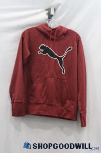 Puma Womens Maroon Pullover Hoodie Sz M