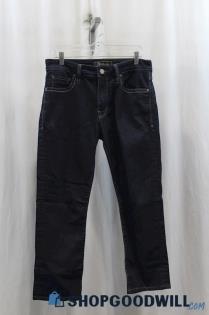 34 Heritage Womens Dark Blue Crop Straight Jeans Sz 32x34