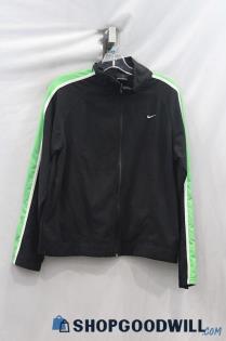 Nike Womens Black/Neon Green Track Jacket Sz M