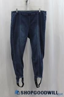 Soft Surroundings Women's Blue Wash Stirrup Jean SZ PL