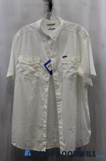 Columbia Men's White Button Up Shirt SZ L