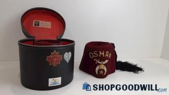 Shriners OSMAN Wool FEZ Hat W/ Tassel