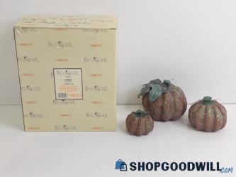 Set of 3 Broomsnickle Pumpkin Figurines IOB