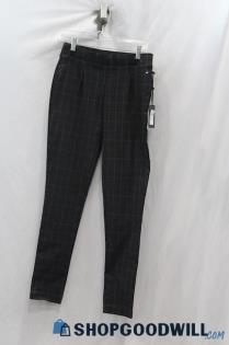 NWT DKNY Women's Dark Gray Plaid Skinny Dress Pant sz 6