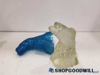 Clear Fish Figurine w/ Blue Cover