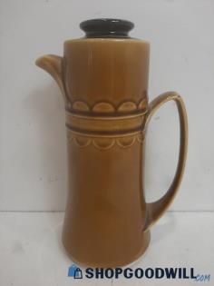 Gold/Black Pottery 10" Tea Pot Vintage