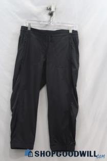 Athleta Women's Black Cropped Legged Joggers sz 6