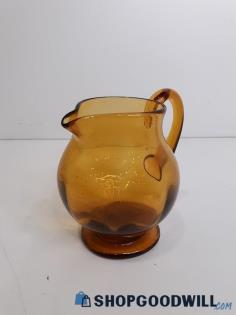 Unbranded Amber Glass 6" Pitcher